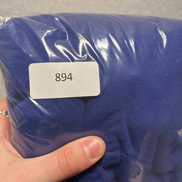 Nike Hoodie Mens Large Blue Full Zip Pocket Cotton Blend Logo Solid Long Sleeve - Picture 9 of 9